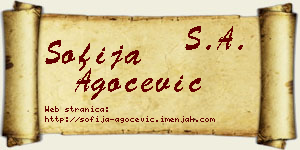 Sofija Agočević vizit kartica